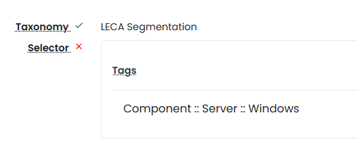 12 Port Horizon Taxonomy Selector Screenshot